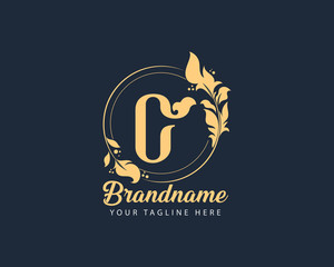 Luxury Initial Letter alphabet C Logo , Awesome Logo Design Template For Beauty Perfume Hotel Spa And more Fully Editable Vector EPS
