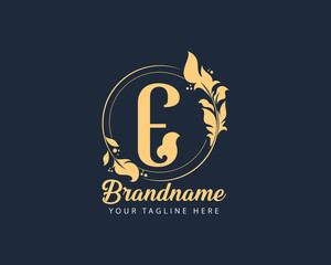 Luxury Initial Letter alphabet E Logo , Awesome Logo Design Template For Beauty Perfume Hotel Spa And more Fully Editable Vector EPS