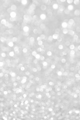 White Particles Defocused Lights Glitter Background