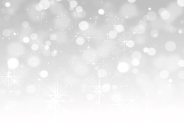 White Festive Holiday Background With Shimmering Particle