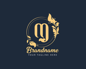 Luxury Initial Letter alphabet M Logo , Awesome Logo Design Template For Beauty Perfume Hotel Spa And more Fully Editable Vector EPS