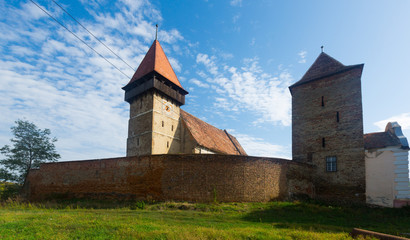 Fototapeta na wymiar Fortified church of Brateiu, Romania