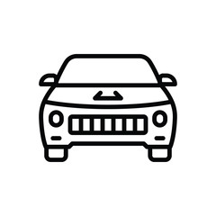 Black line icon for vehicle