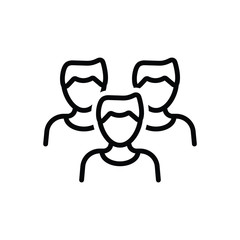 Black line icon for youth youthful