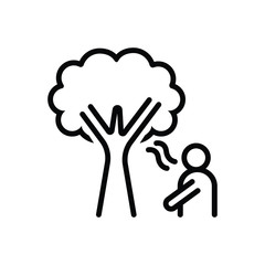 Black line icon for necessary 