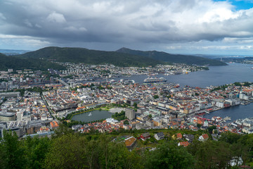 City view from Bergen norway 