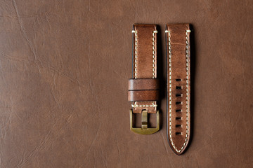 Watch straps, Genuine handcraft italian calfskin leather with white top stitching, Stylish...