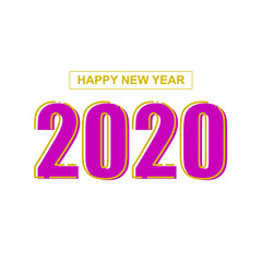 Happy New year 2020 Vector template.