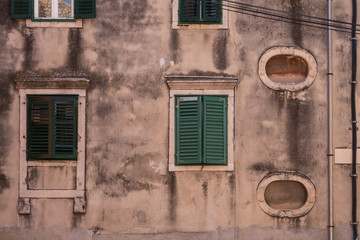 House with old facade, Sibenik, Croatia