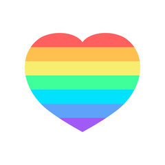 rainbow heart, vector illustration.