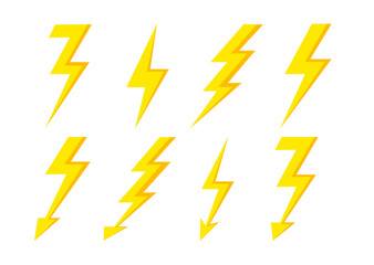 Lighting Flash Icon isolated.