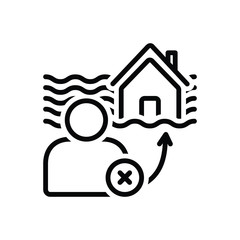 Black line icon for obviously apparently 