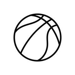 Black line icon for ball roundish 