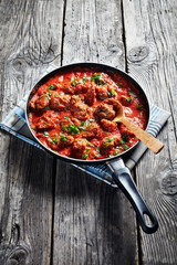 African Beef Stew in a frying pan