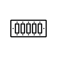 Black line icon for switch boxes 