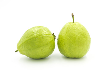 Fresh white guava isolated on white background