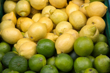 Lime and Lemon Fruit on Market