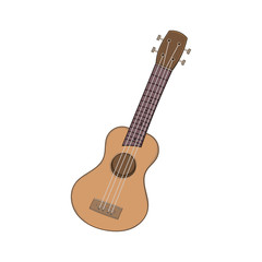 Fototapeta premium ukulele. isolated illustration on a white background in cartoon style. Design element.