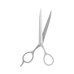 Metal scissors. Vector illustration on a white background.