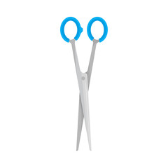 Opened scissors. Vector illustration on a white background.