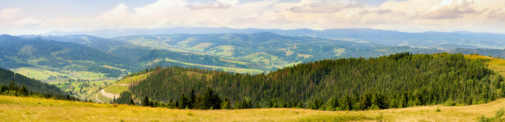 Landscape of Carpathian mountains