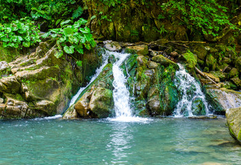 Waterfall in the Carpathians