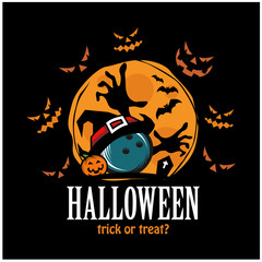 Sport Ball Halloween Theme Logo