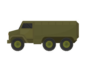 Military armored car. Vector illustration on a white background.