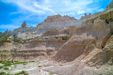 Fototapeta premium Rocky landscape of the beautiful Badlands National Park, South Dakota
