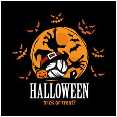 Sport Ball Halloween Theme Logo