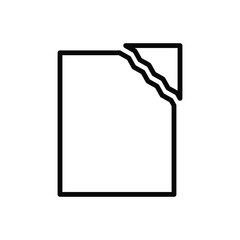 Black line icon for of paper 