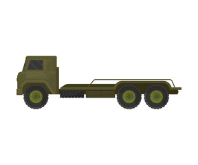 Truck with a platform. Vector illustration on a white background.