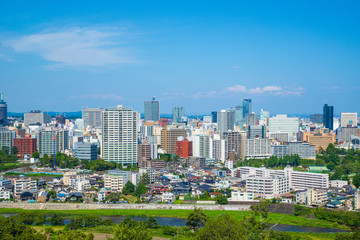 Obraz premium 仙台市の観光都市風景