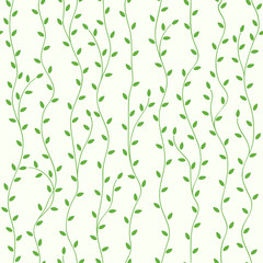 Fototapeta na wymiar vector seamless background with spring colored leaves