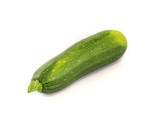 Fresh zucchini isolated on white background.
