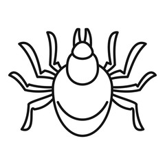 Mite icon. Outline mite vector icon for web design isolated on white background