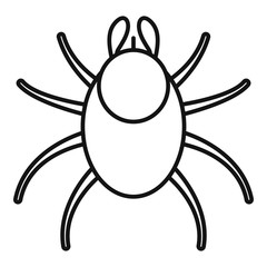 Dog mite icon. Outline dog mite vector icon for web design isolated on white background