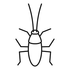 Cockroach icon. Outline cockroach vector icon for web design isolated on white background