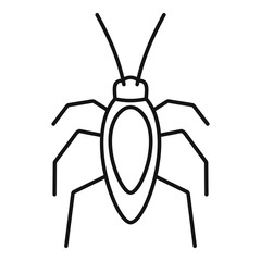 Cockroach bug icon. Outline cockroach bug vector icon for web design isolated on white background