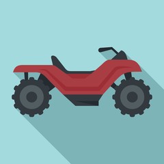 Long quad bike icon. Flat illustration of long quad bike vector icon for web design