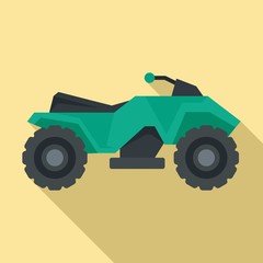 Extreme quad bike icon. Flat illustration of extreme quad bike vector icon for web design