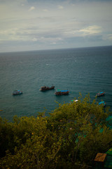 Looking at boat from viewpoint.