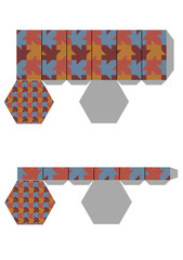 六角柱のふた付き箱