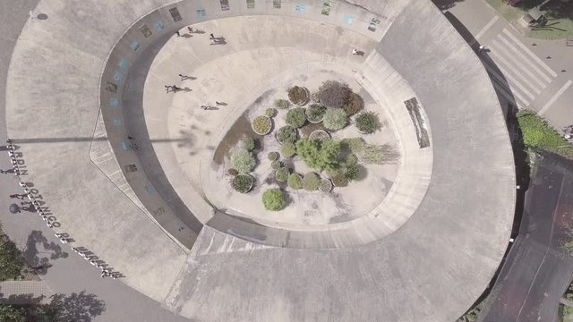 Slow 4k aerial flyover Jardin Botanico in Medellin
