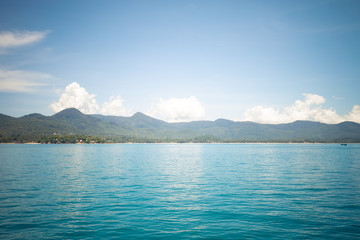 Looking at the Island drom the sea.