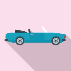 Summer cabriolet icon. Flat illustration of summer cabriolet vector icon for web design