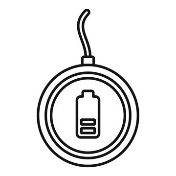 recommend clip art: Energy wireless charger icon. Outline energy wireless charger vector icon for web design isolated on white background