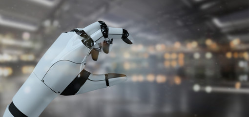 View of a Robot Hand Cyborg - 3d rendering