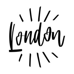 Hand drawn lettering London for your design