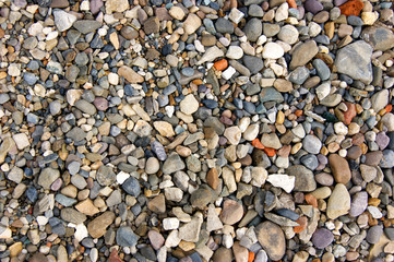 background of many colorful stones
